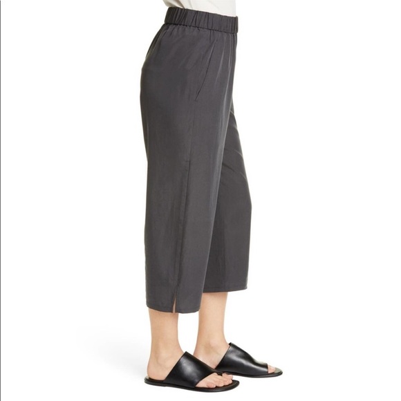 Eileen Fisher slouchy crop pant steel gray small - Picture 3 of 9